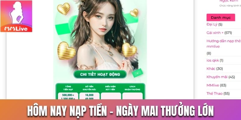 “Hôm nay nạp tiền - Ngày mai thưởng lớn” thu hút khách hàng